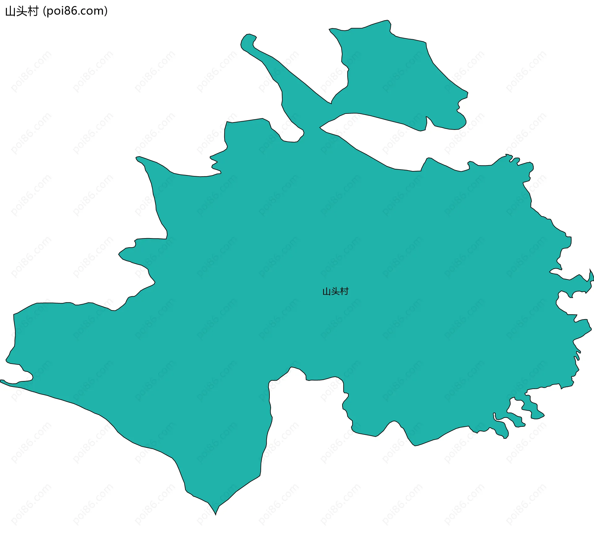 山头村边界地图
