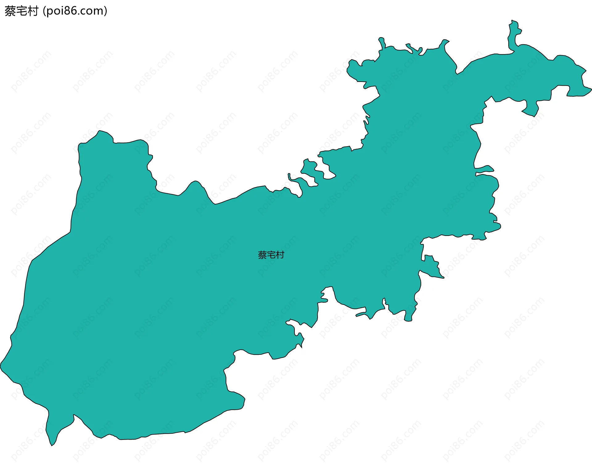 蔡宅村边界地图