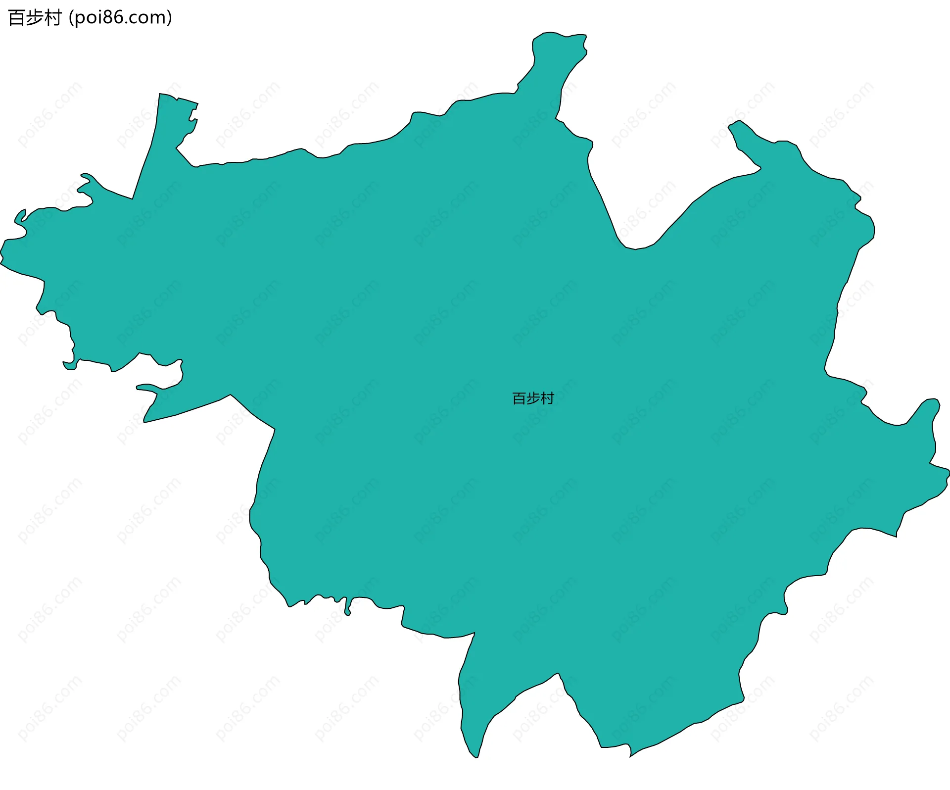 百步村边界地图