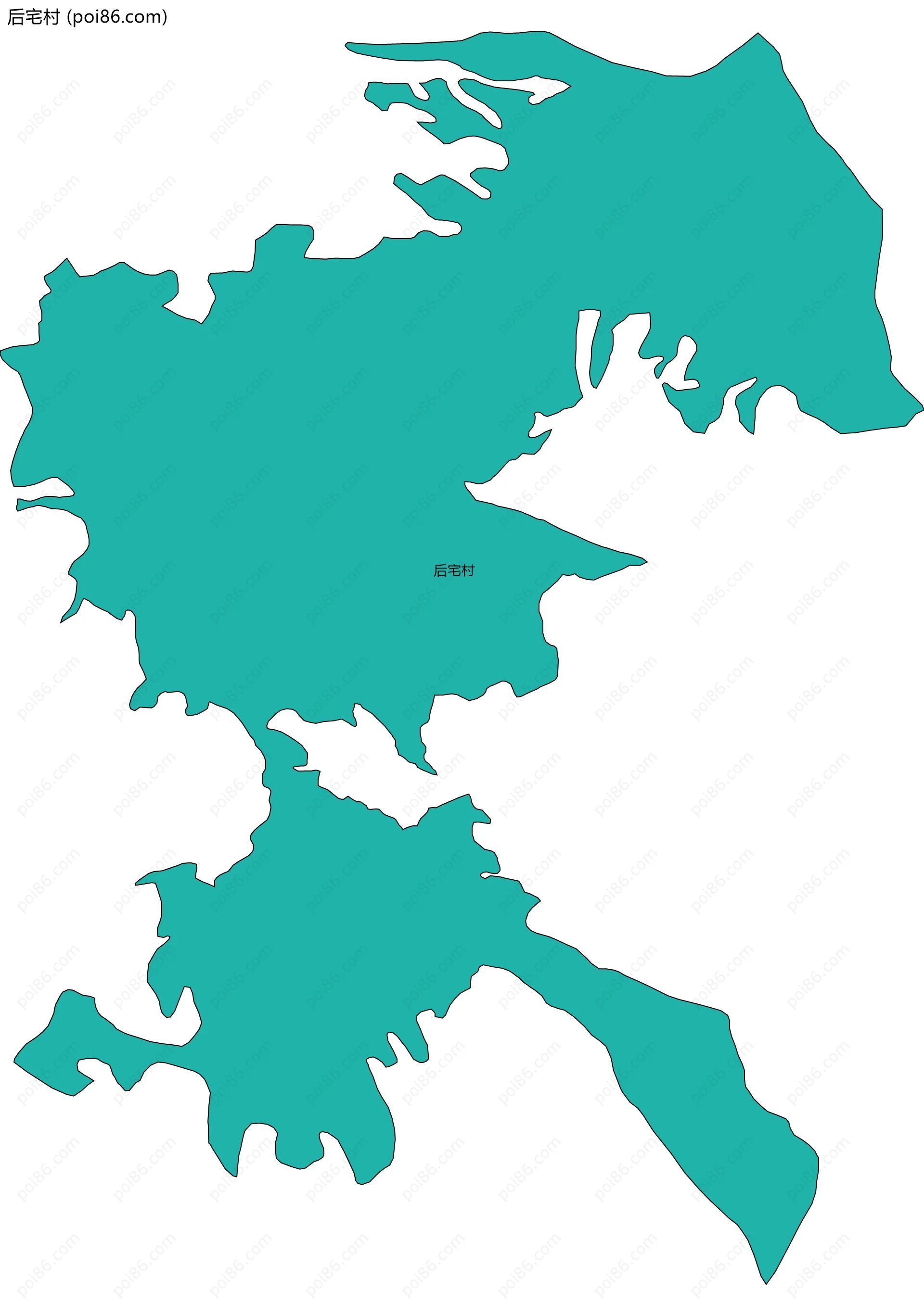 后宅村边界地图