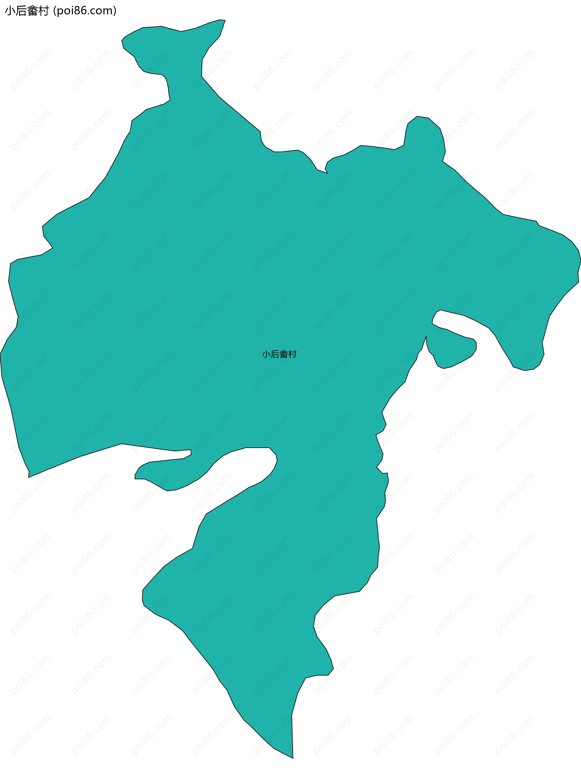 小后畲村边界地图