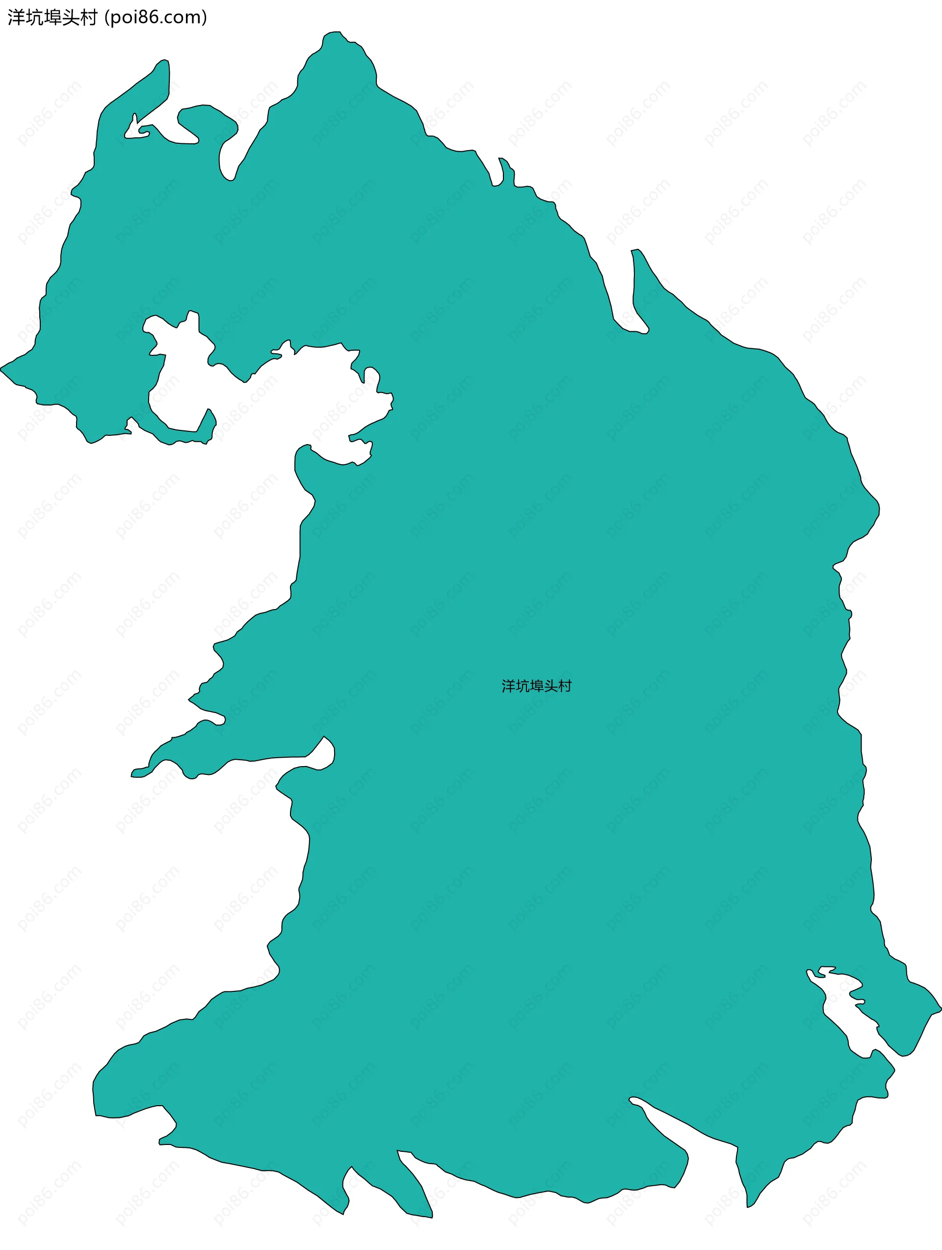 洋坑埠头村边界地图