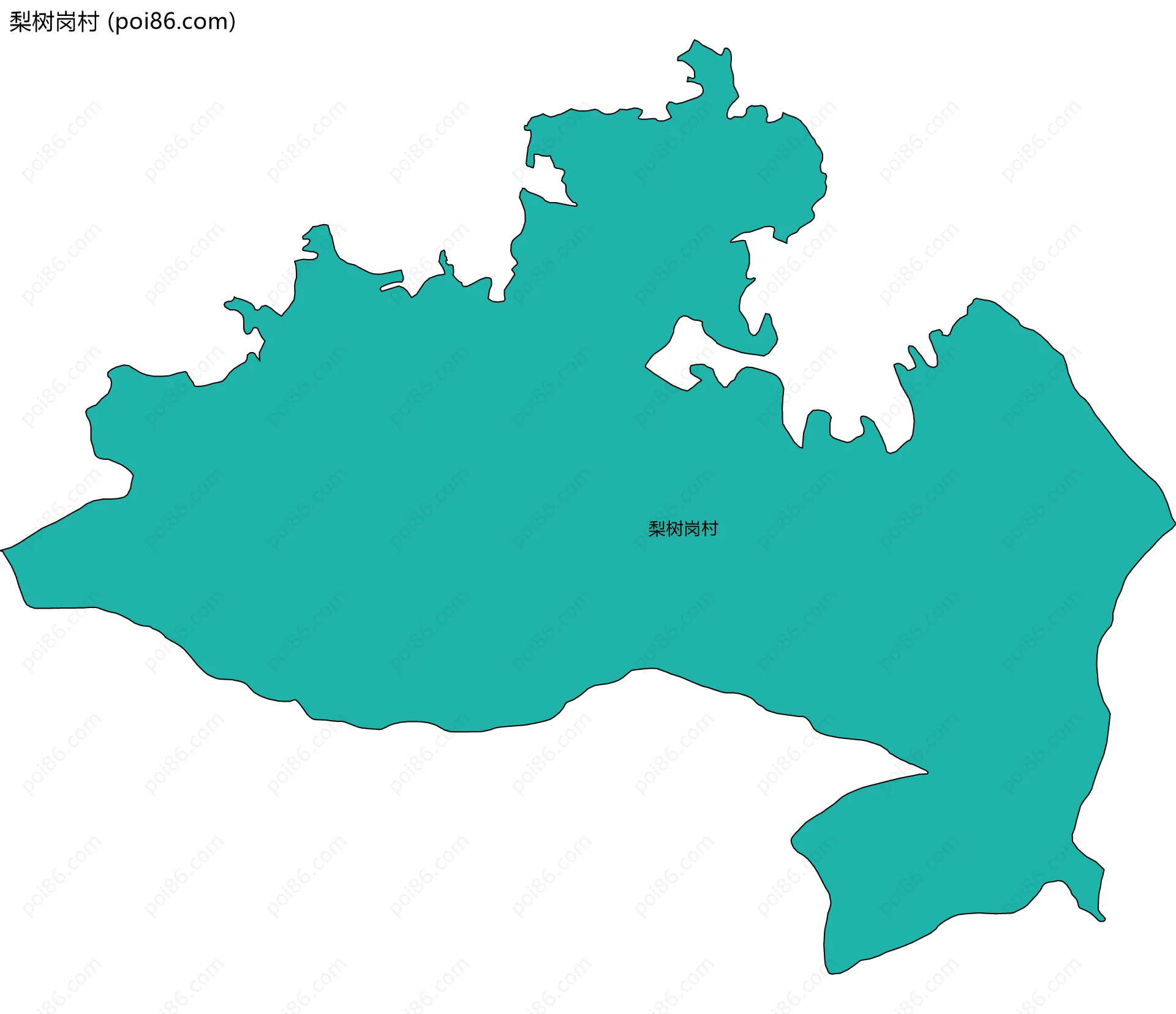 梨树岗村边界地图