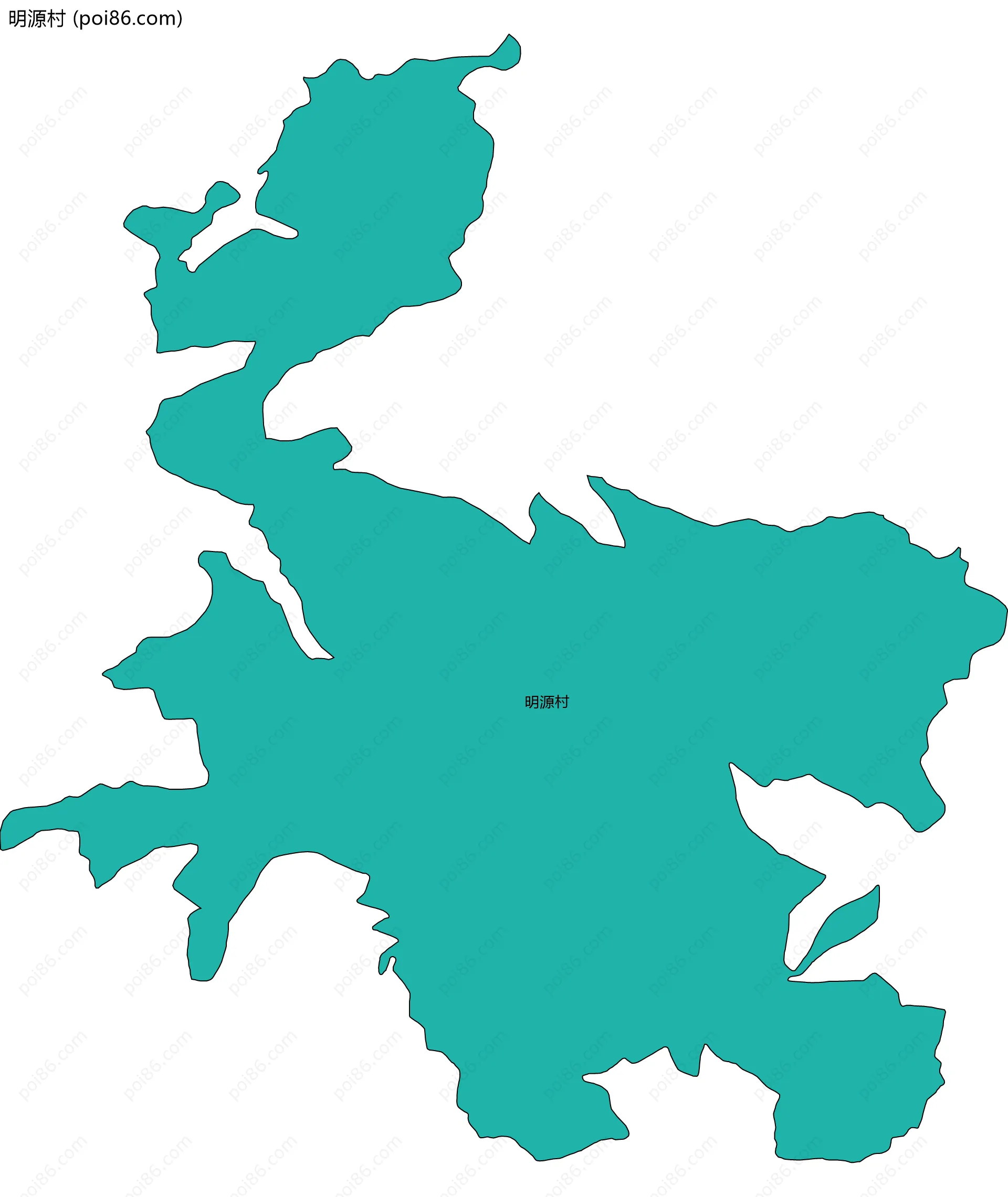 明源村边界地图