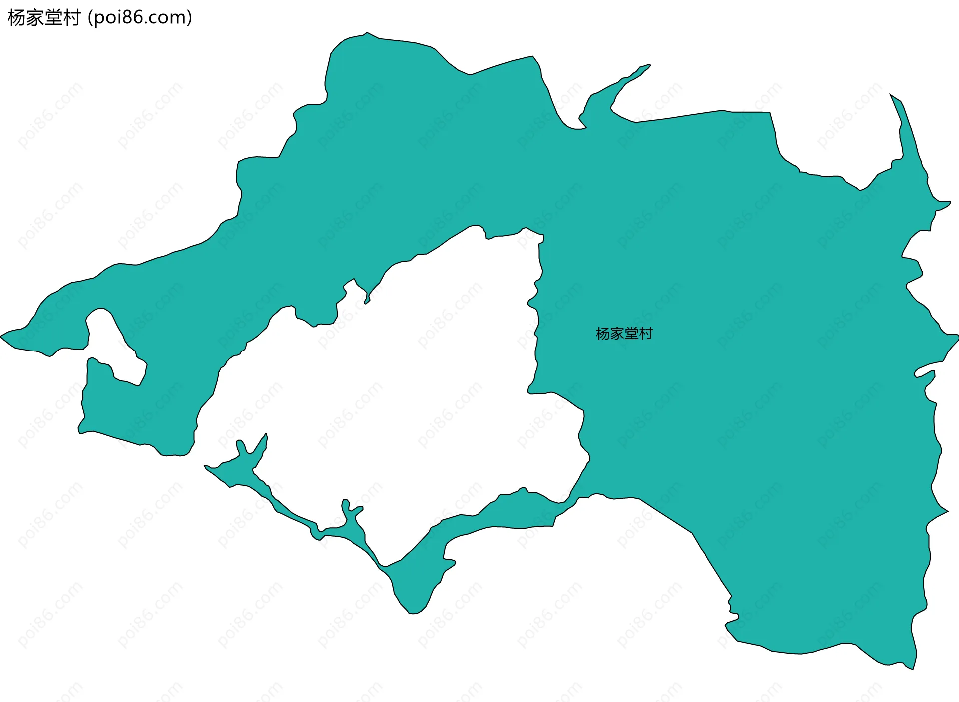 杨家堂村边界地图