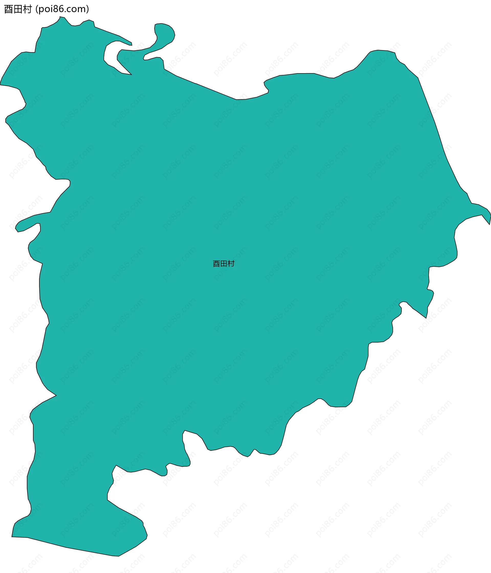 酉田村边界地图