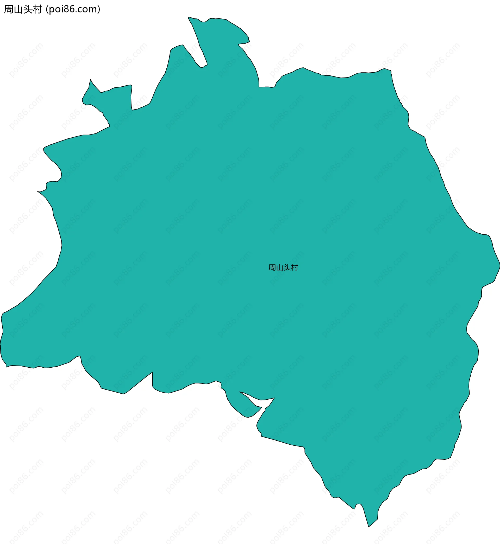 周山头村边界地图