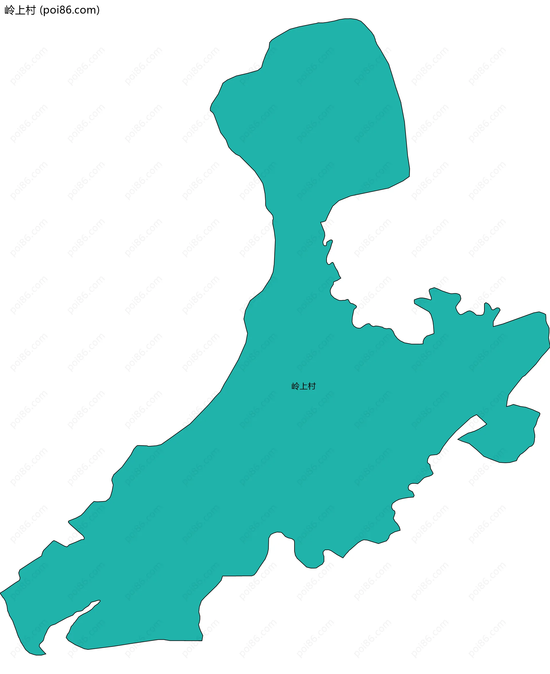 岭上村边界地图