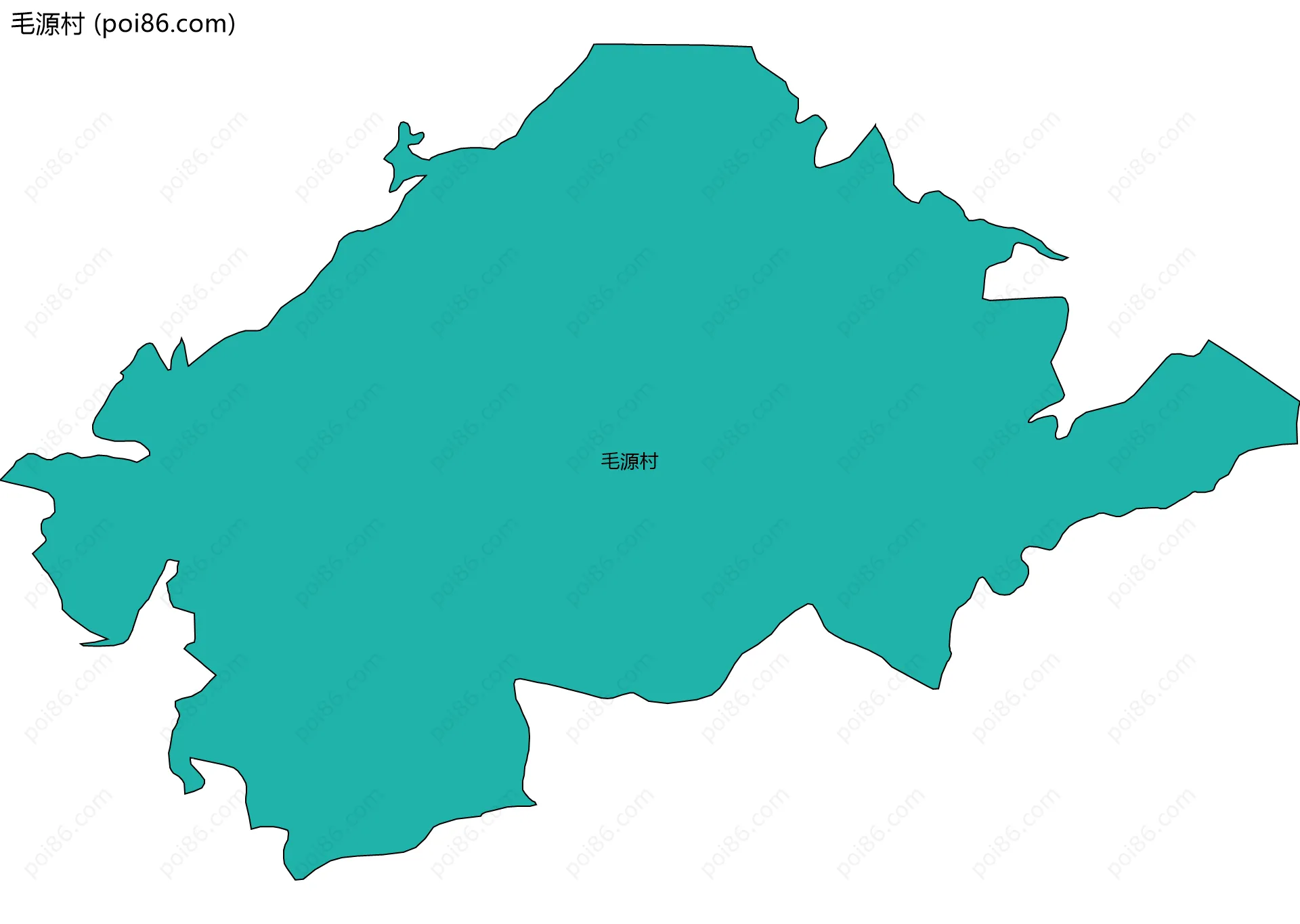 毛源村边界地图