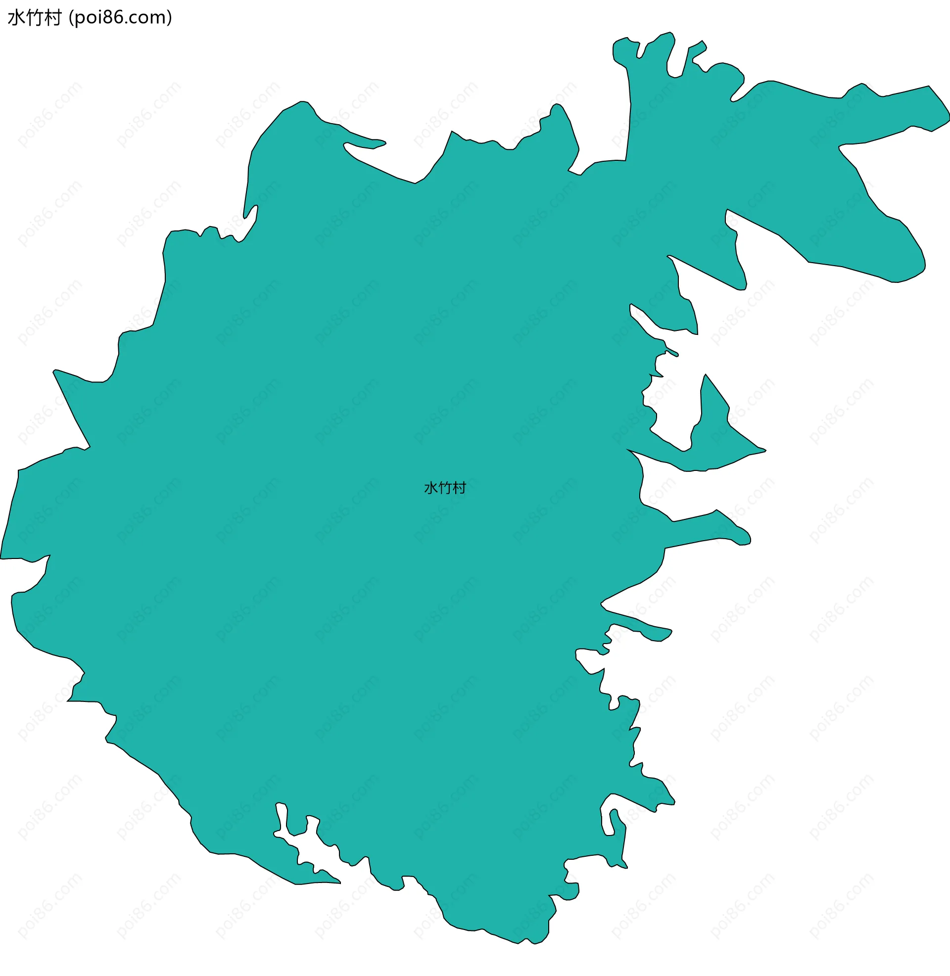 水竹村边界地图