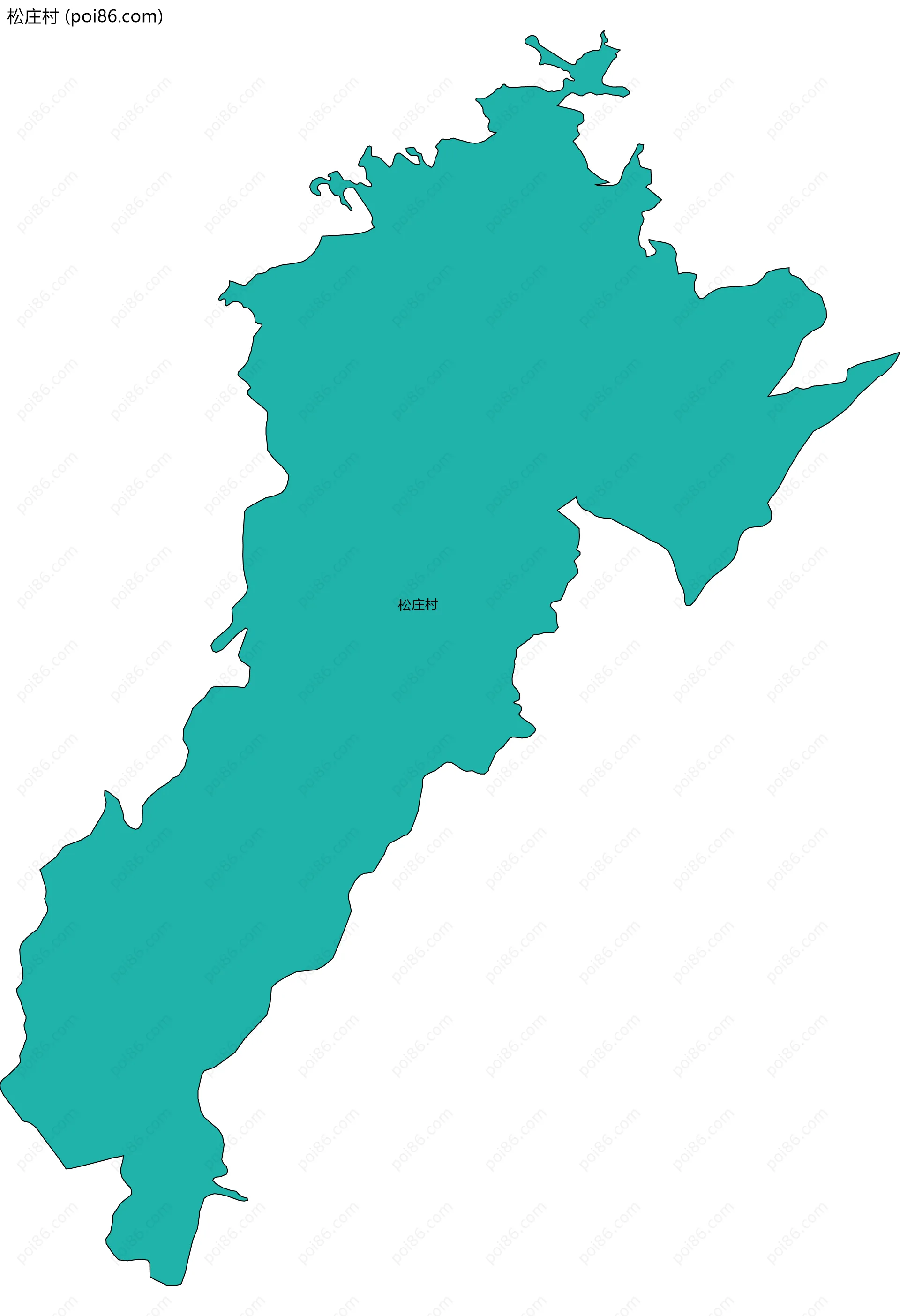 松庄村边界地图