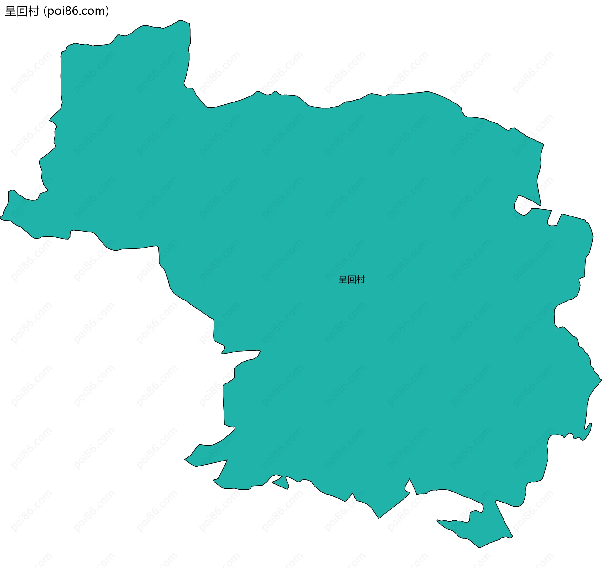 呈回村边界地图