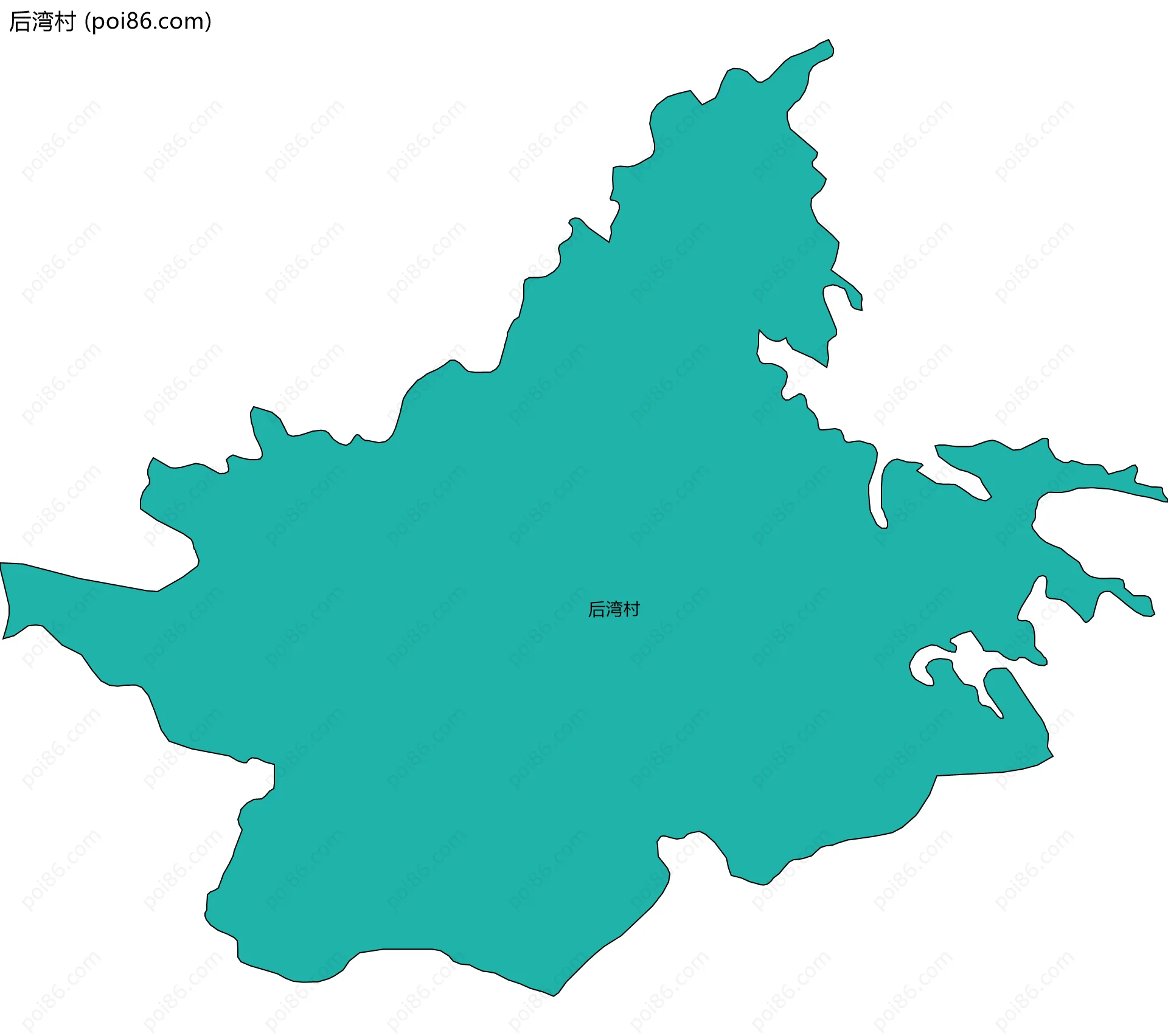后湾村边界地图