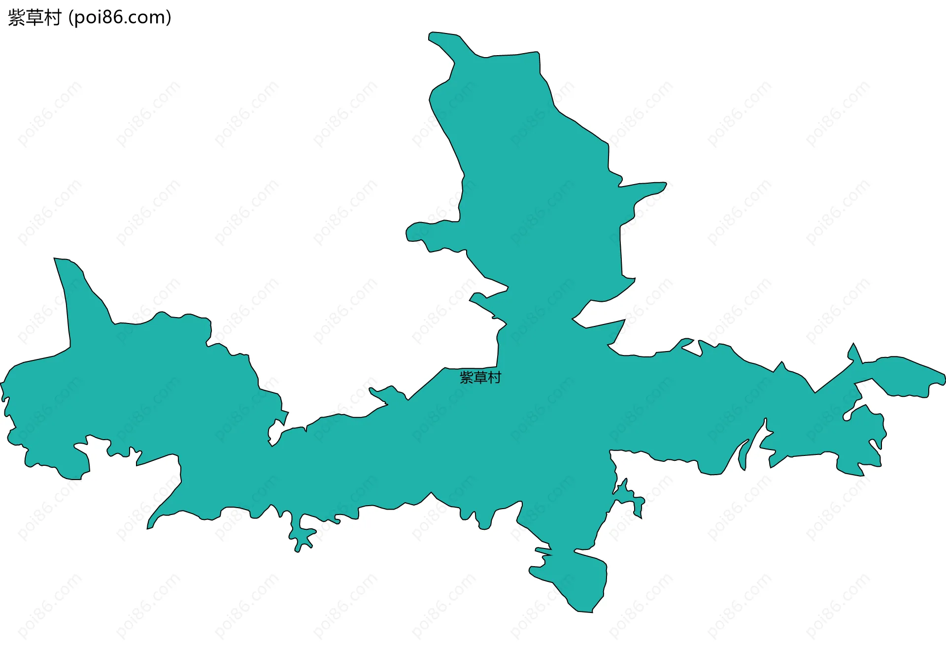 紫草村边界地图