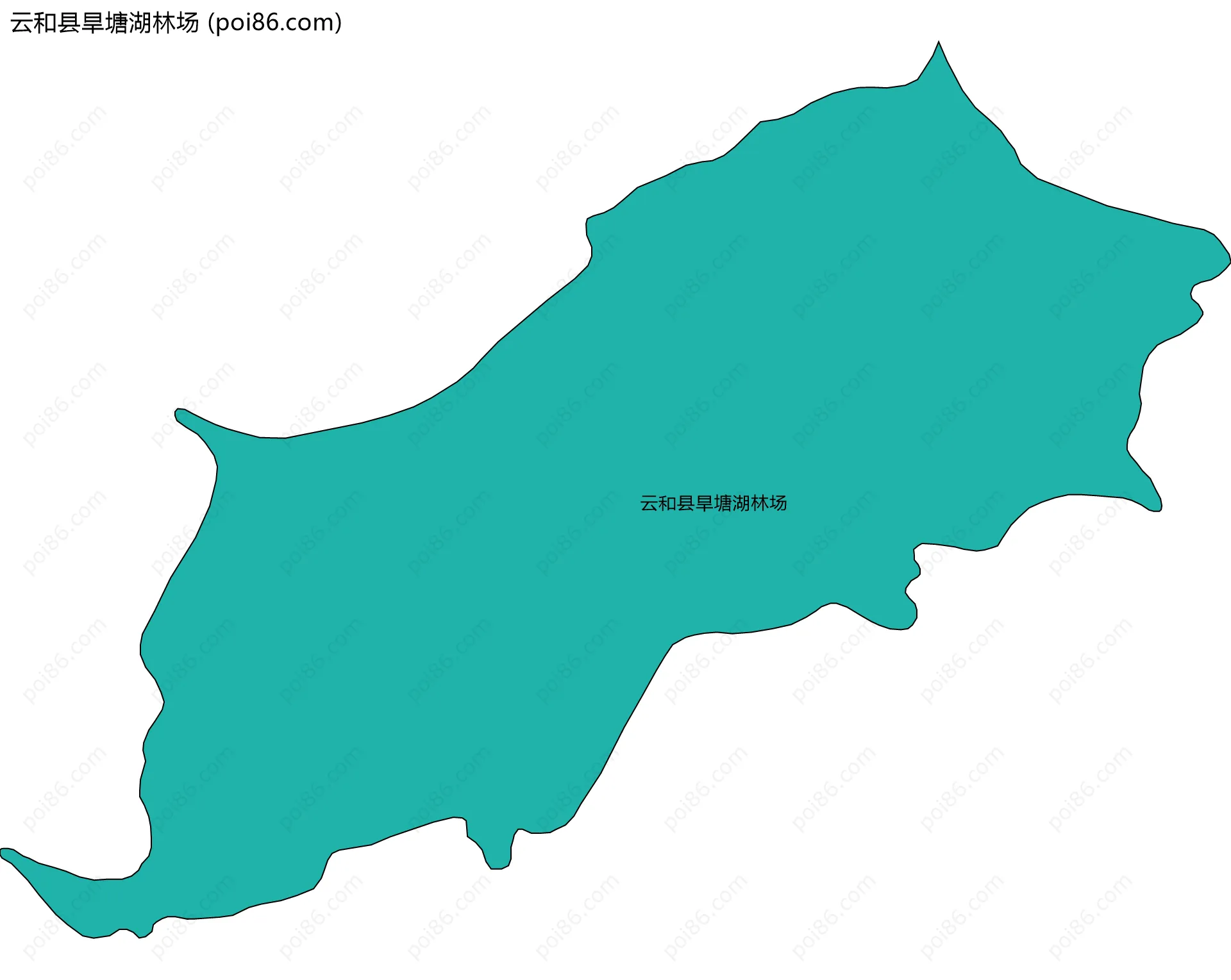 云和县旱塘湖林场边界地图(五级行政区划)