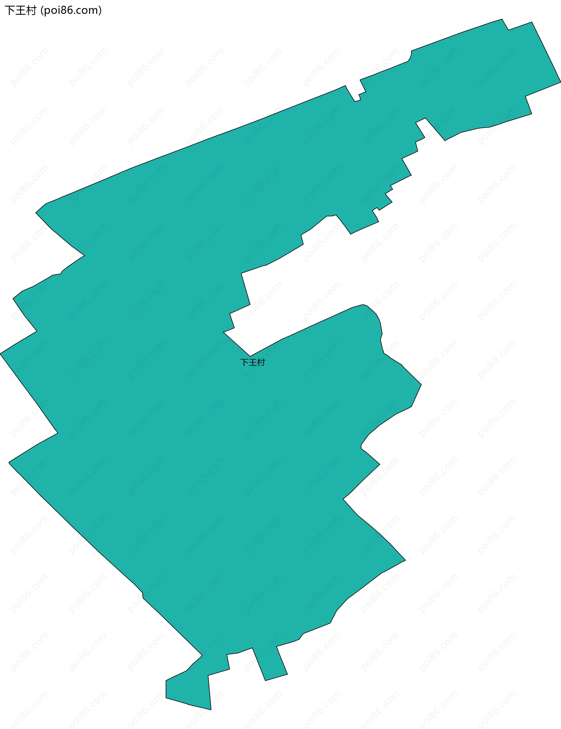 下王村边界地图