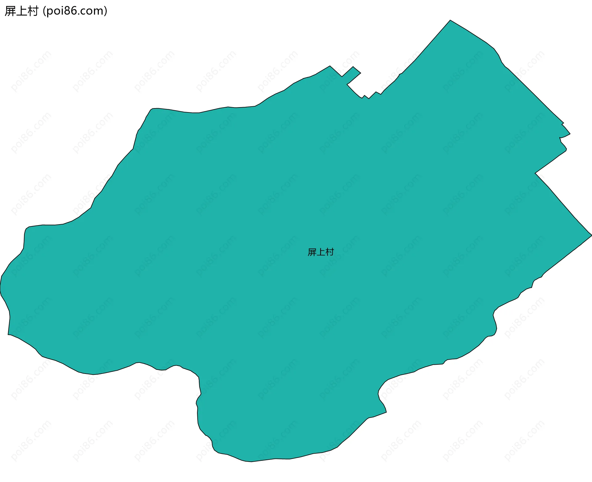 屏上村边界地图