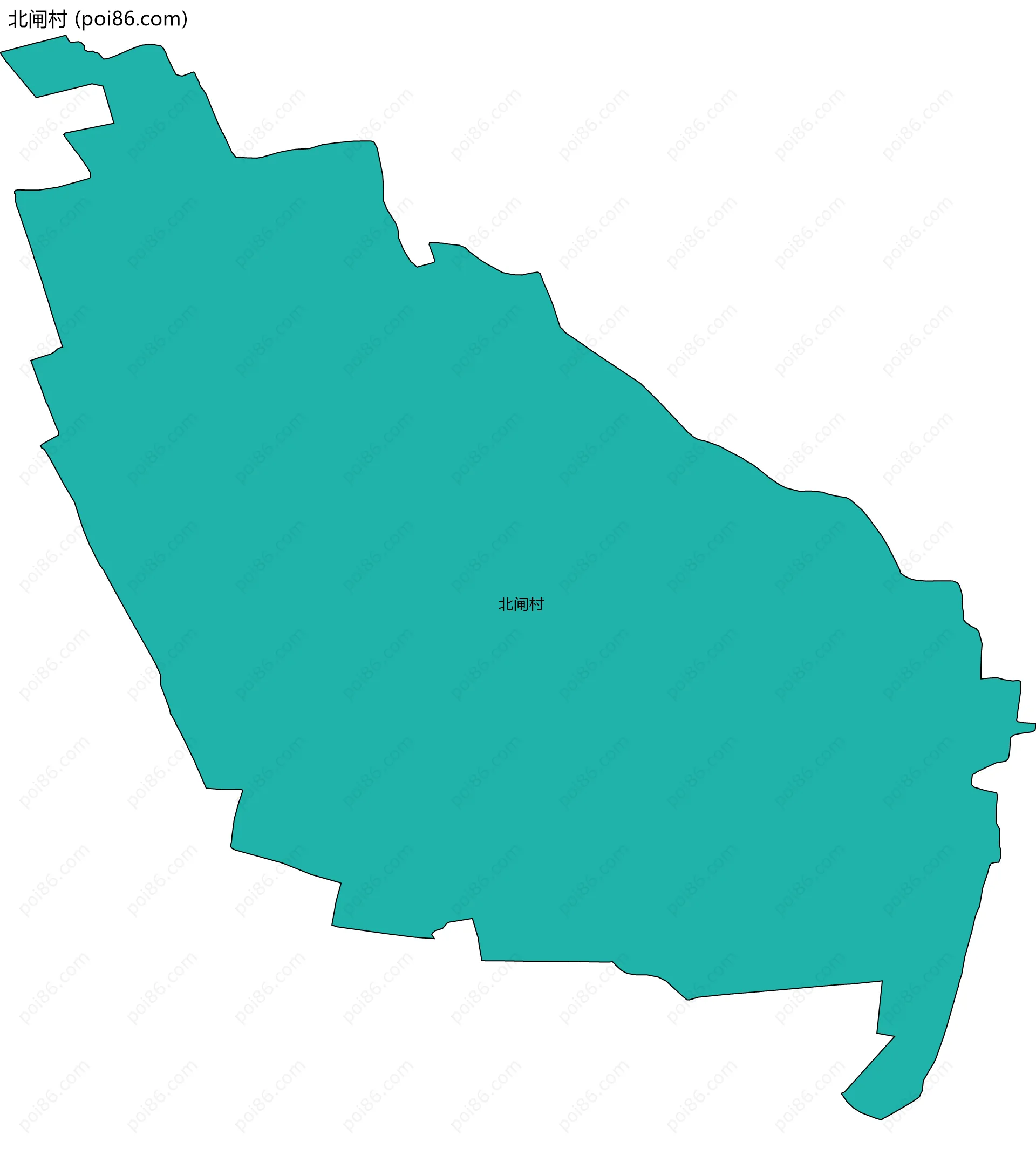 北闸村边界地图