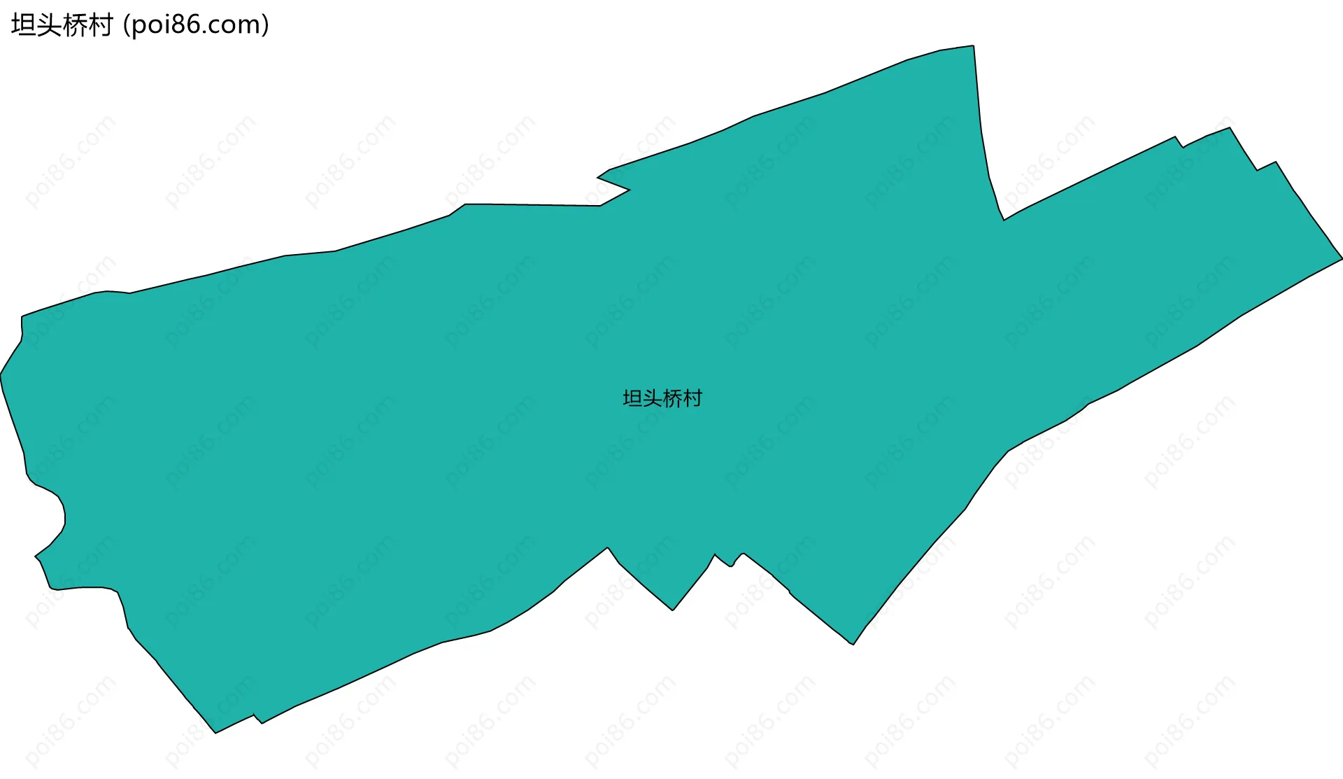 坦头桥村边界地图