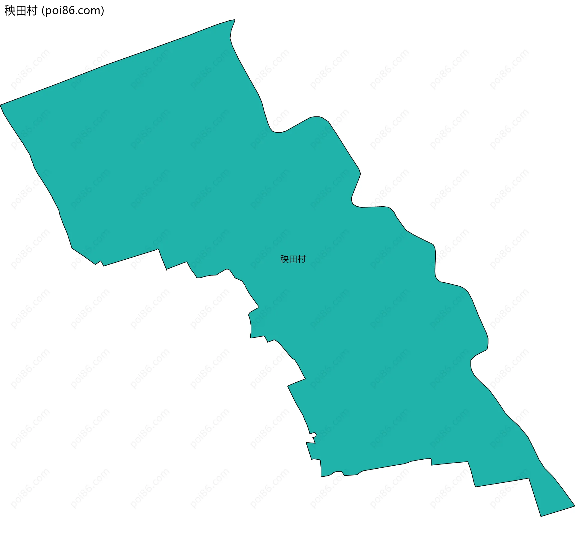 秧田村边界地图