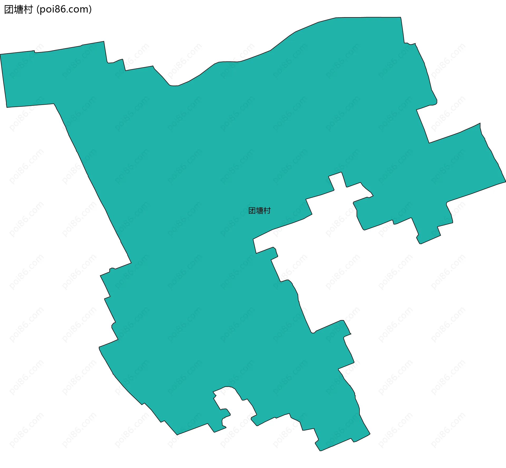 团塘村边界地图