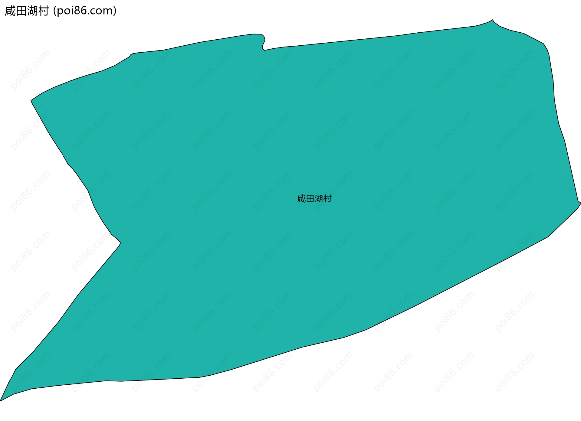 咸田湖村边界地图