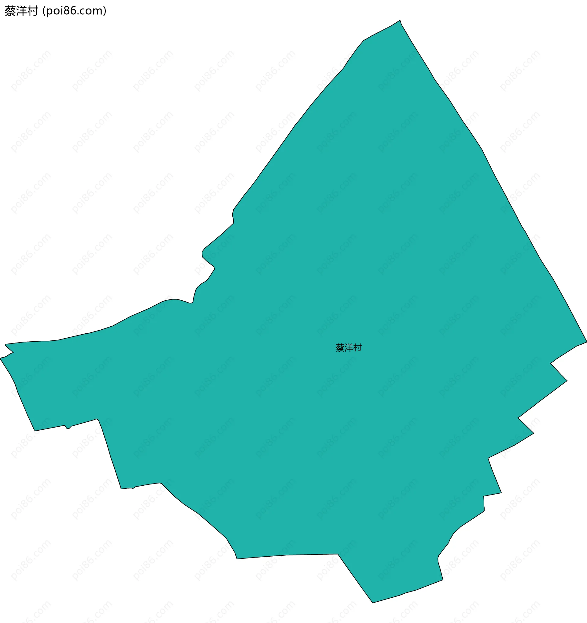 蔡洋村边界地图