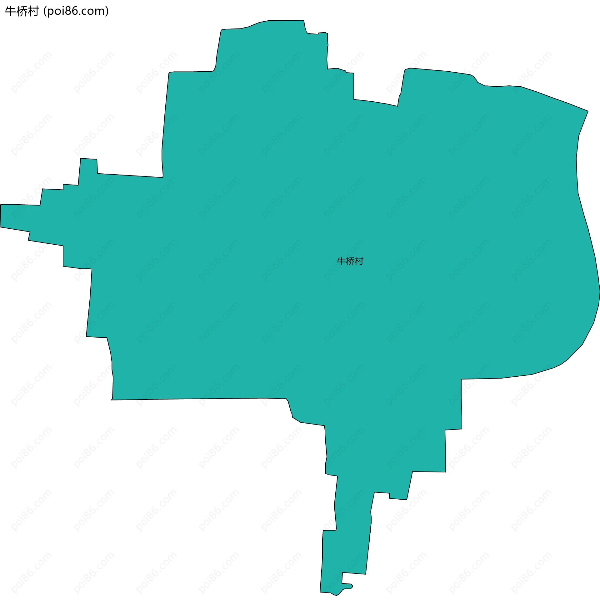 牛桥村边界地图