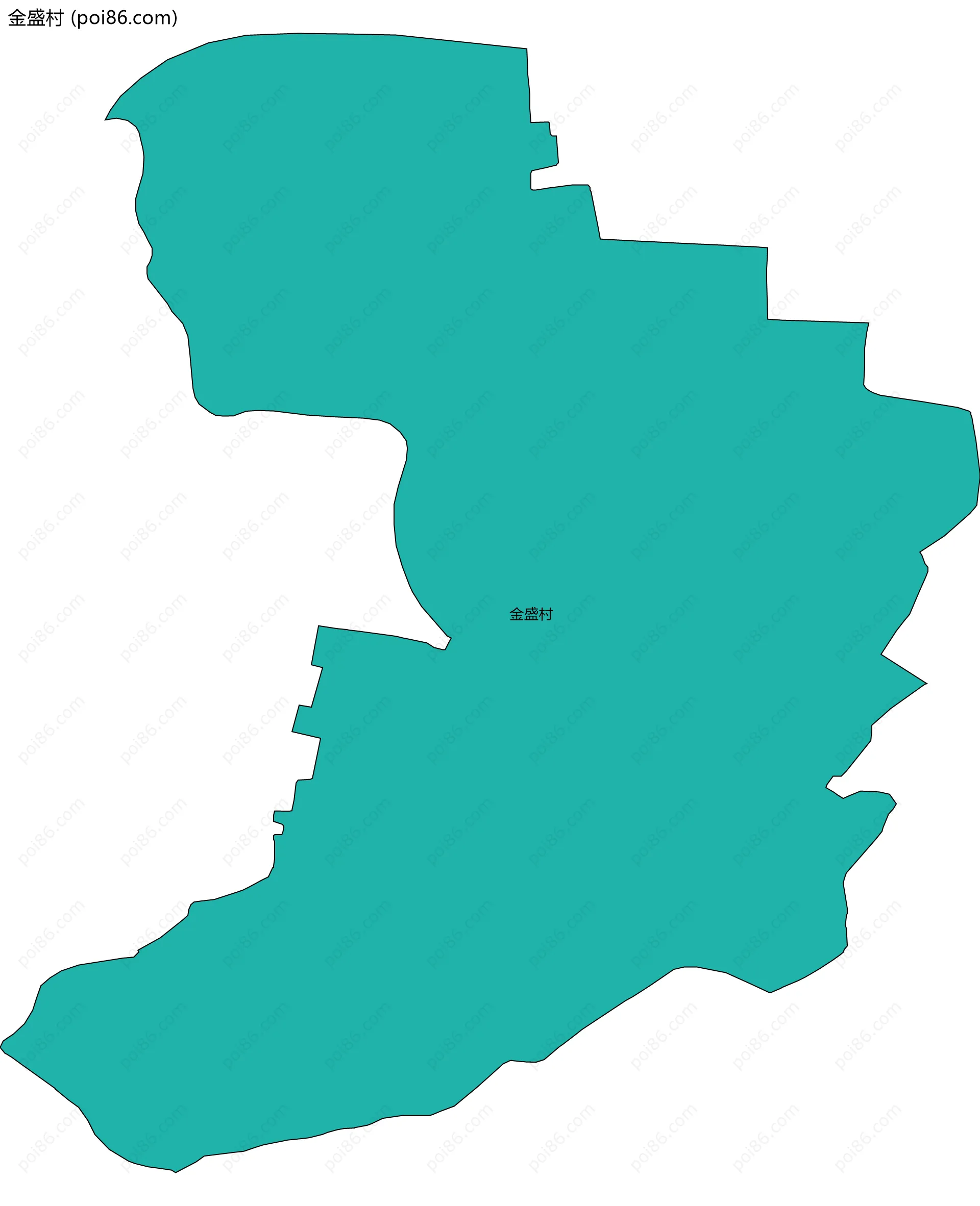 金盛村边界地图