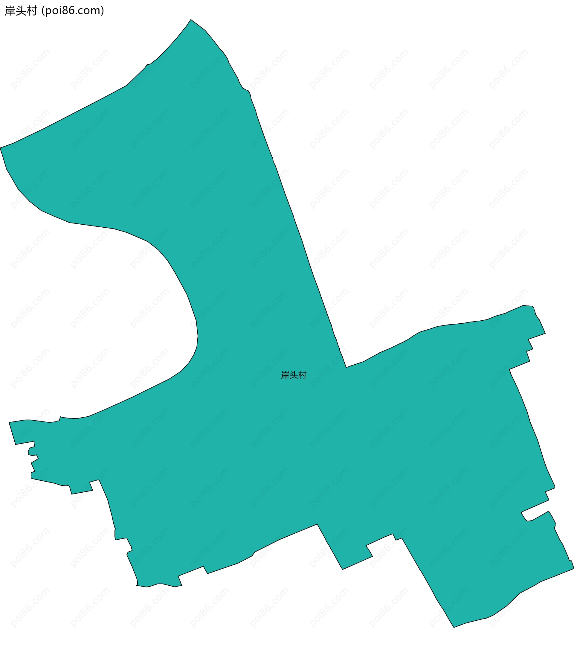 岸头村边界地图