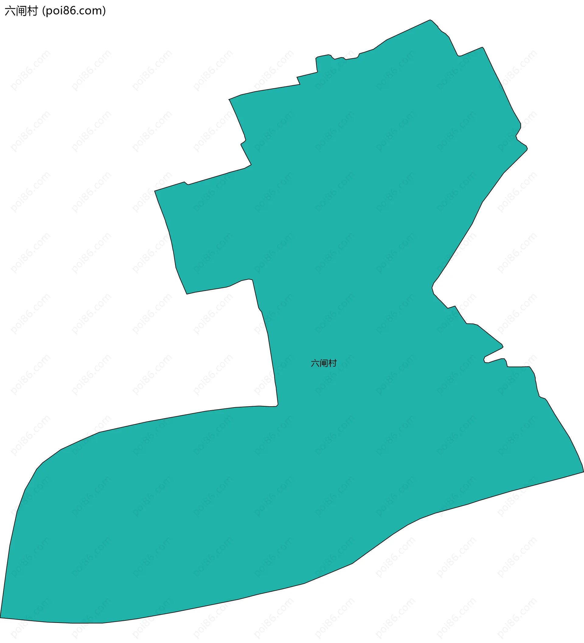 六闸村边界地图