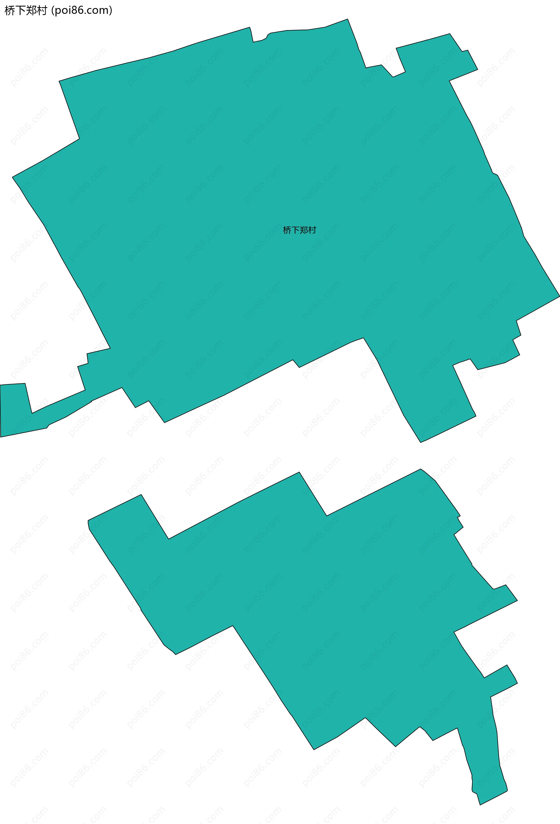 桥下郑村边界地图