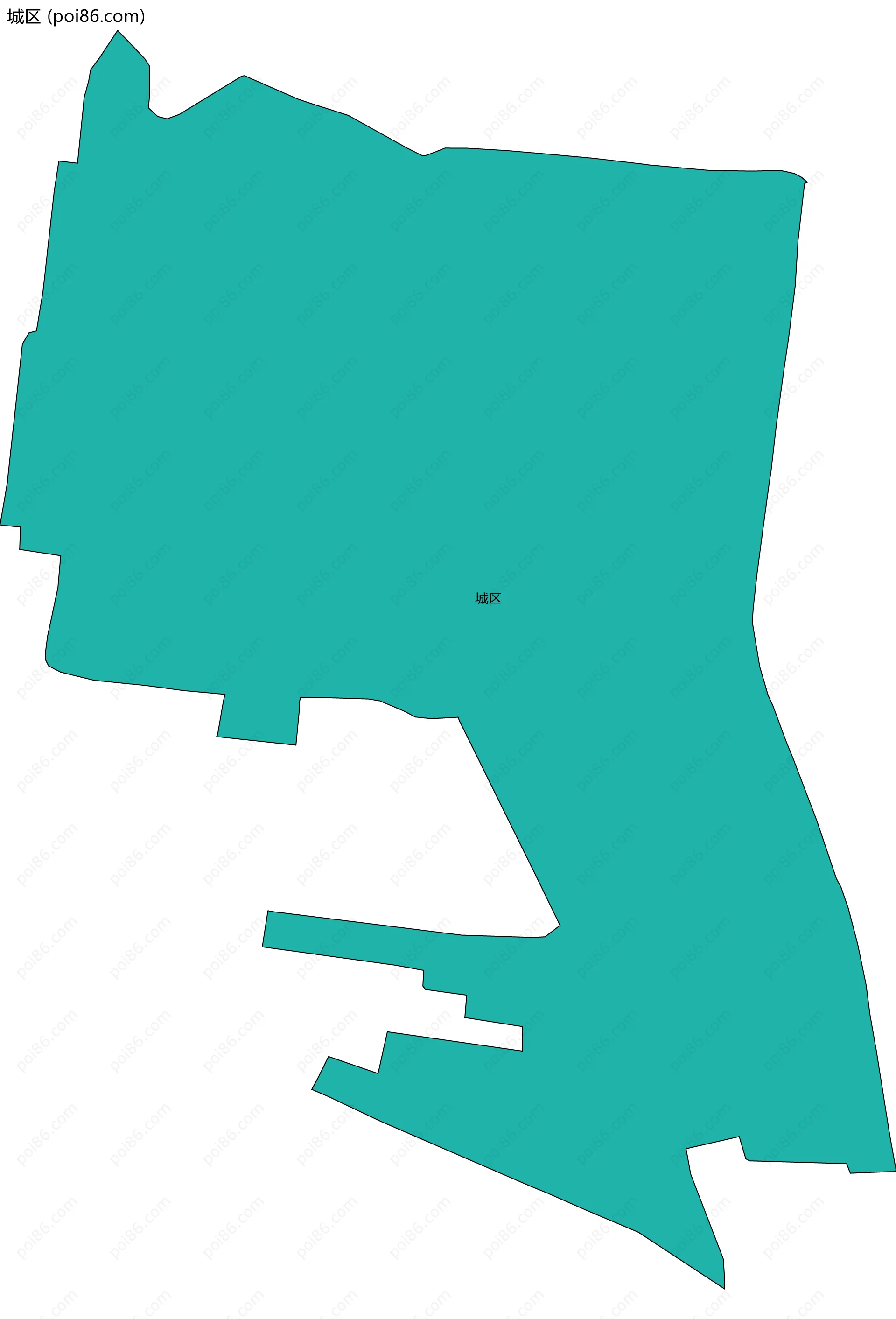 城区边界地图