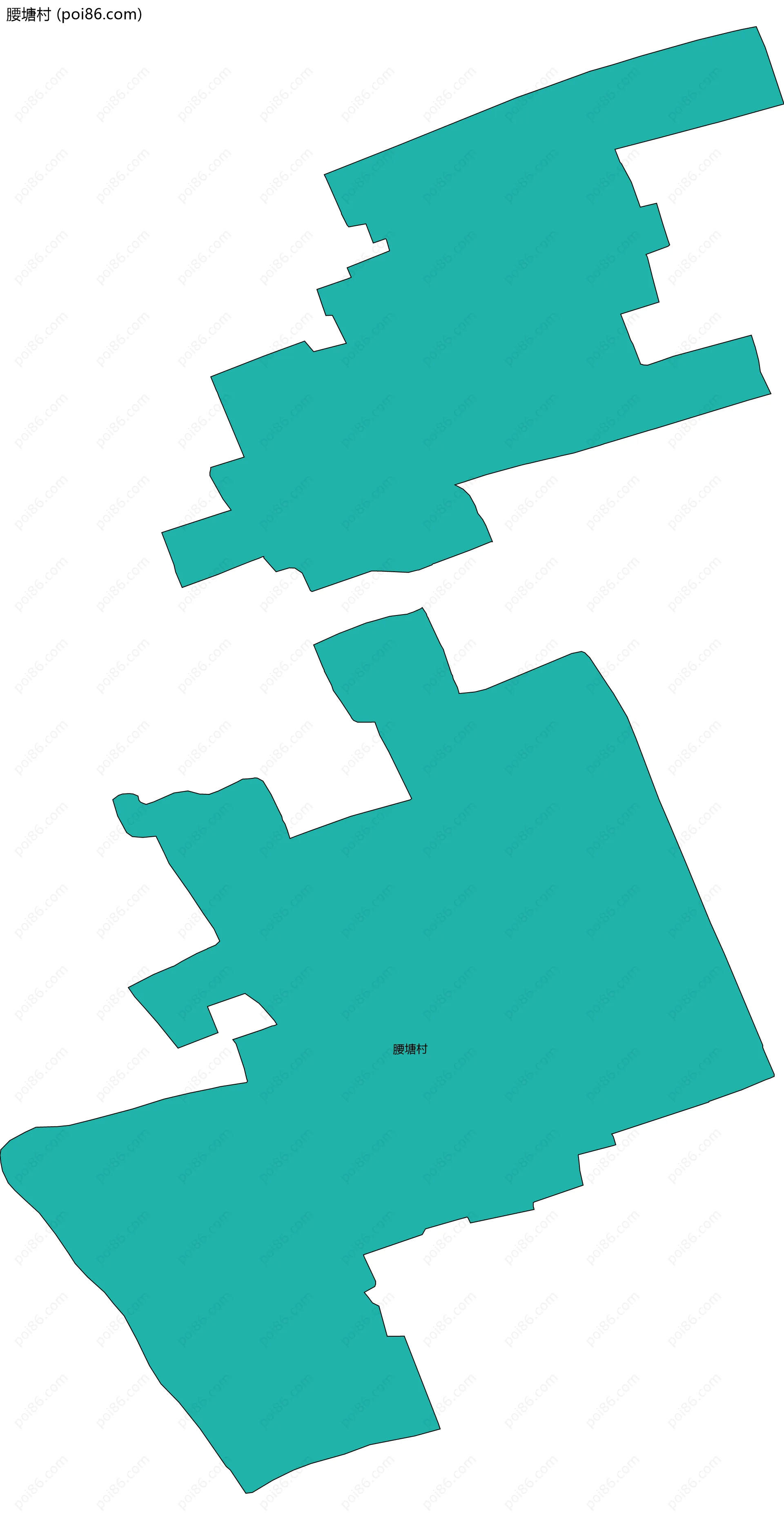 腰塘村边界地图