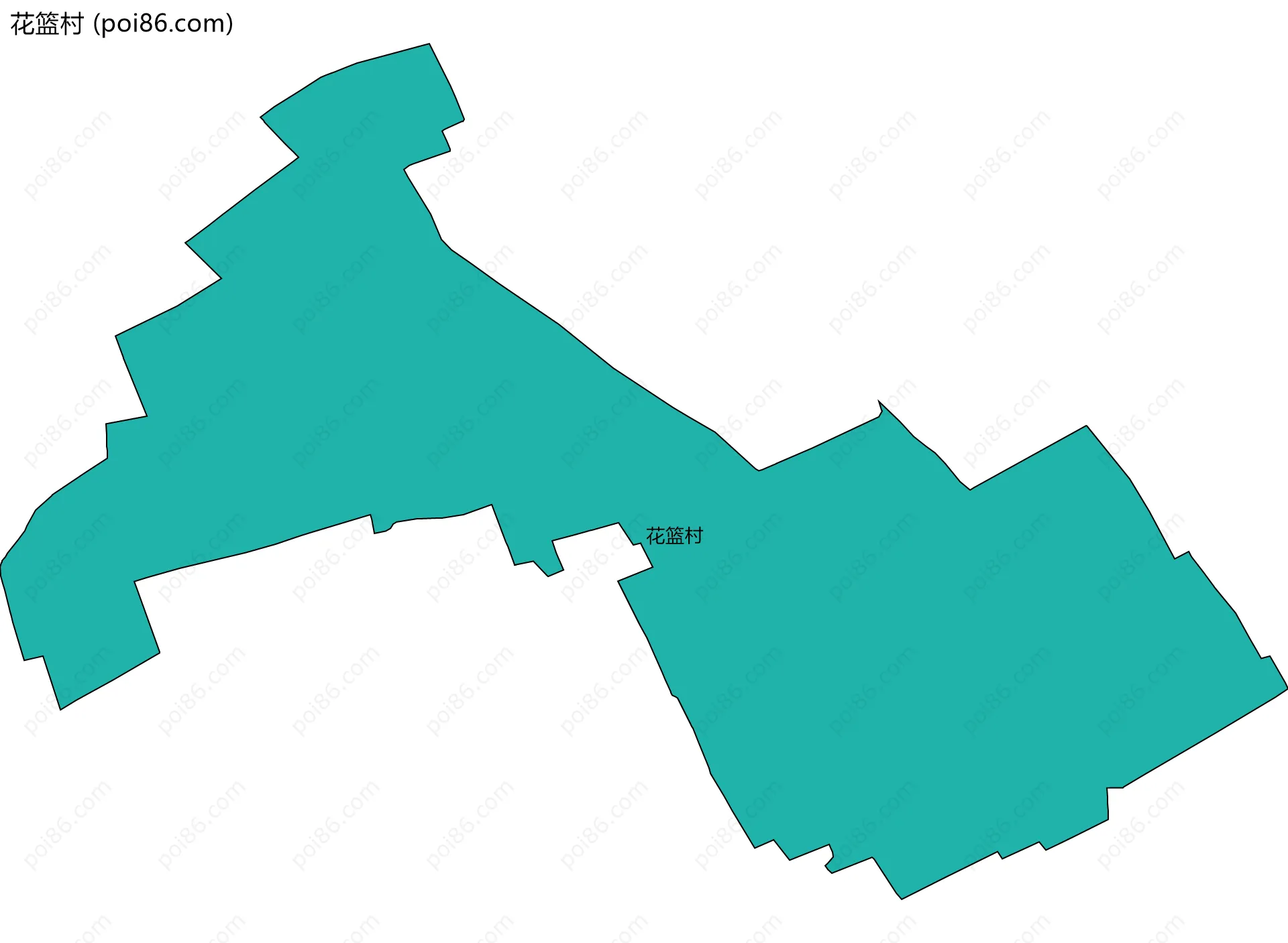 花篮村边界地图