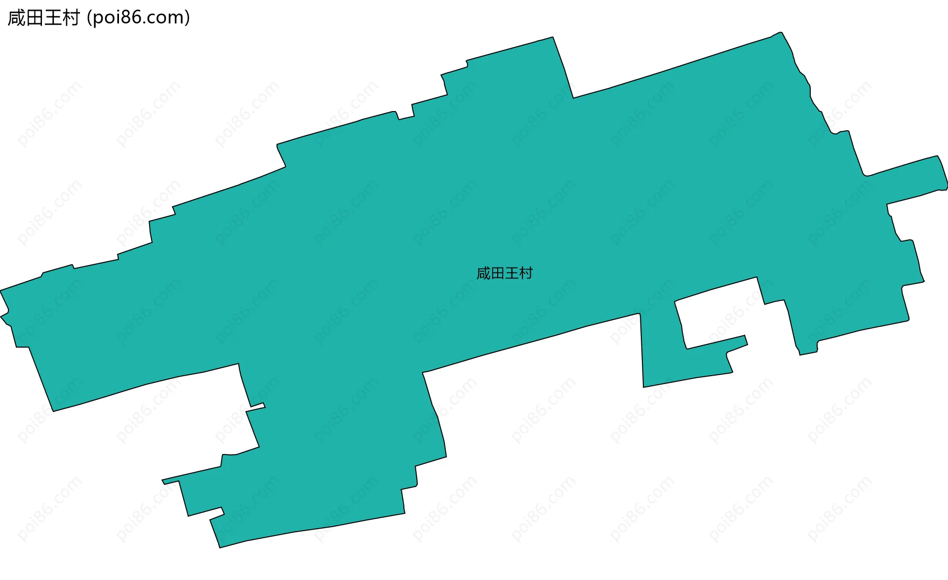 咸田王村边界地图