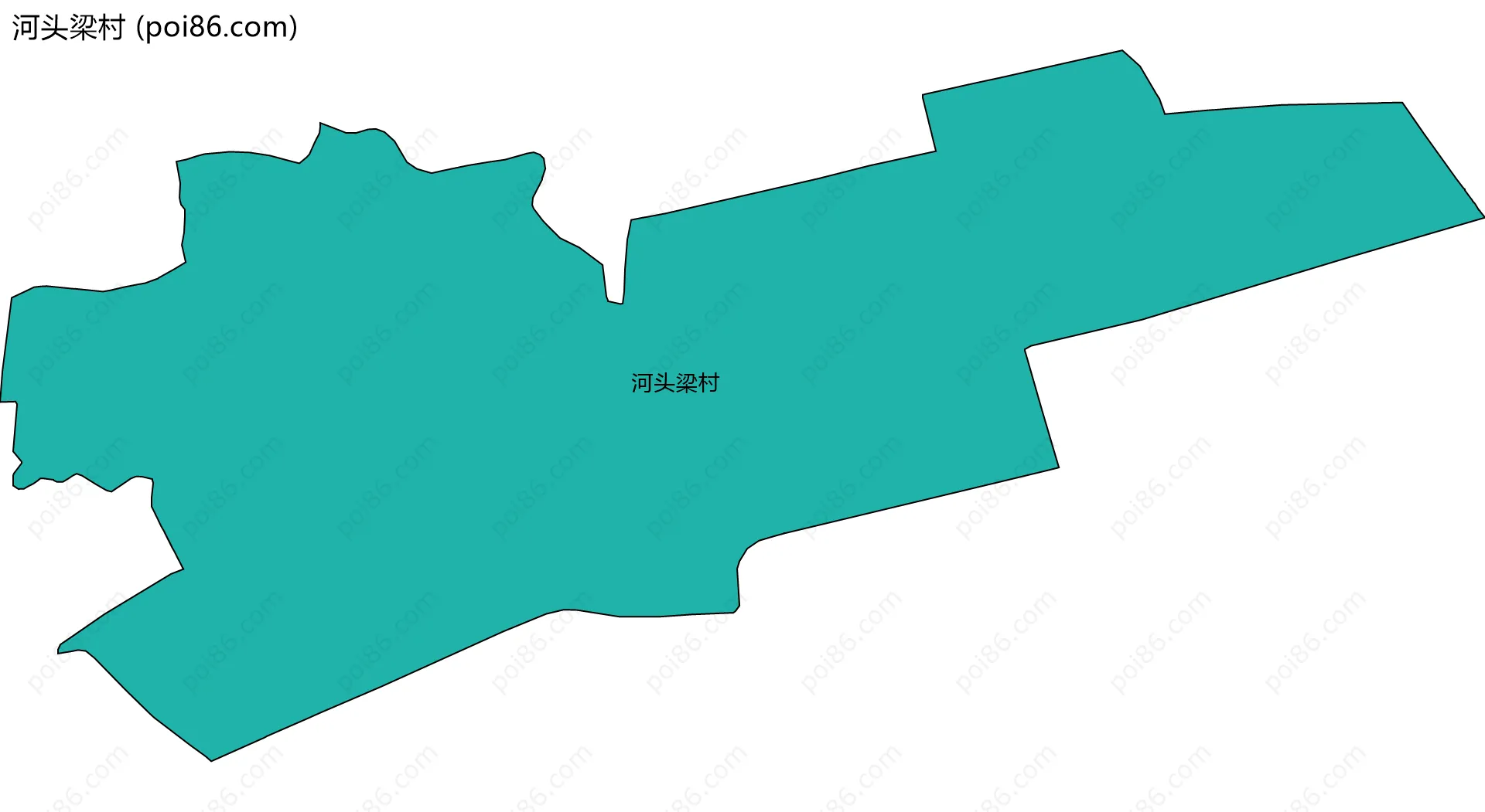 河头梁村边界地图