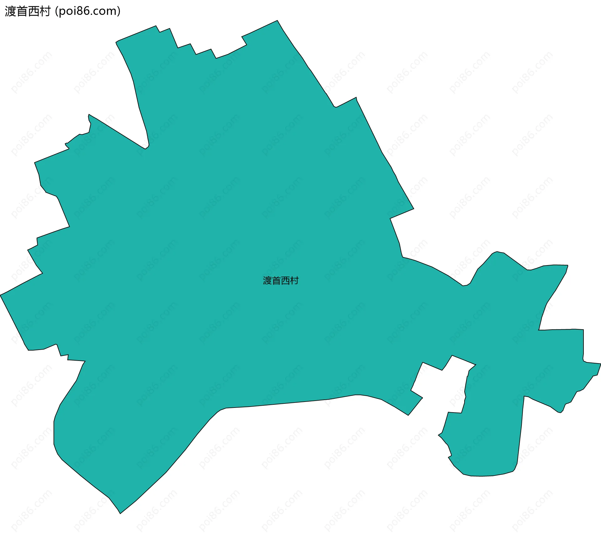 渡首西村边界地图