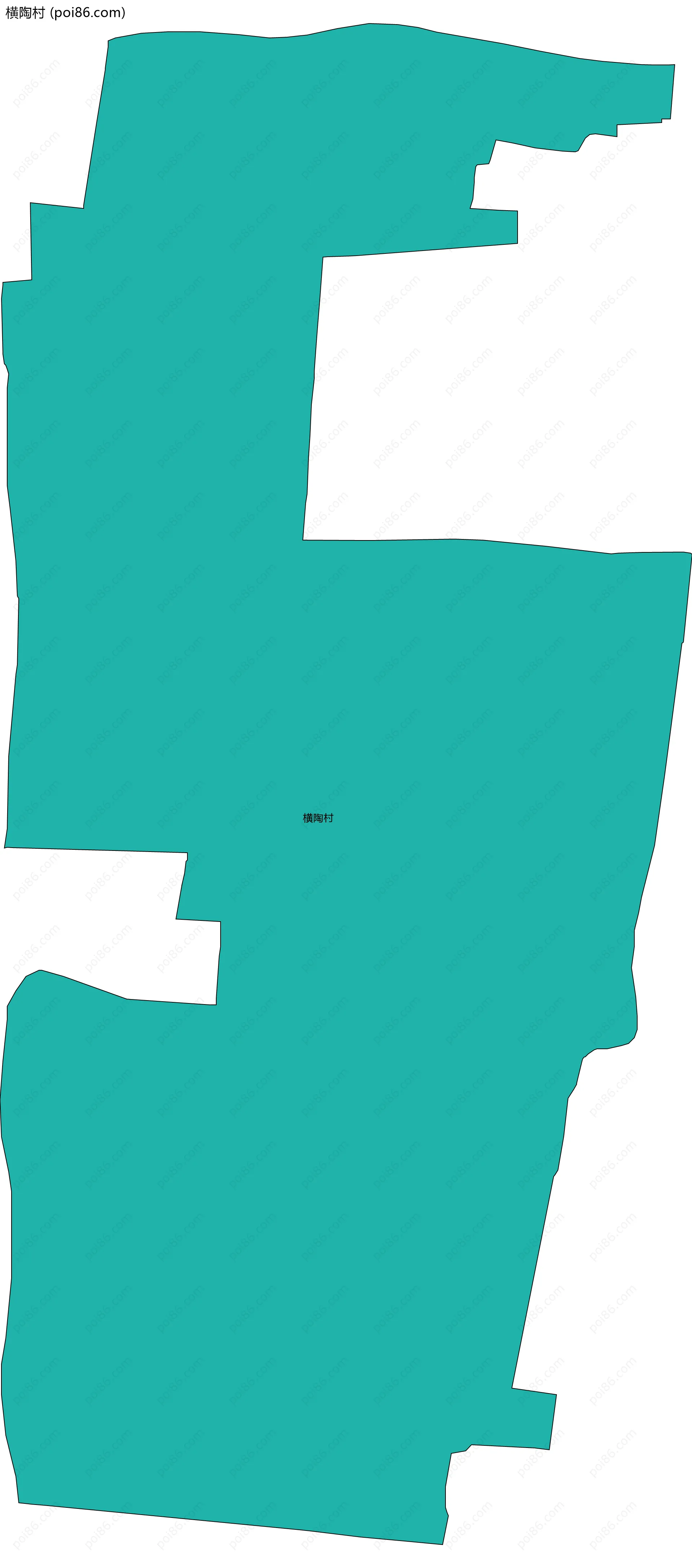 横陶村边界地图