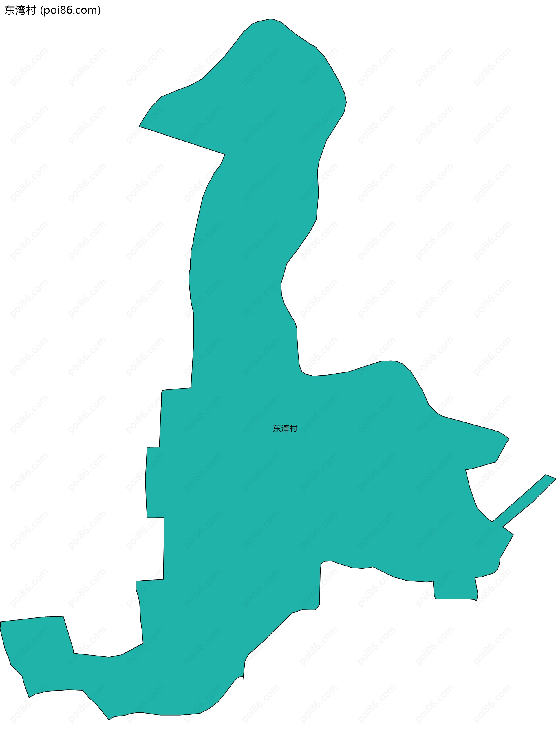 东湾村边界地图