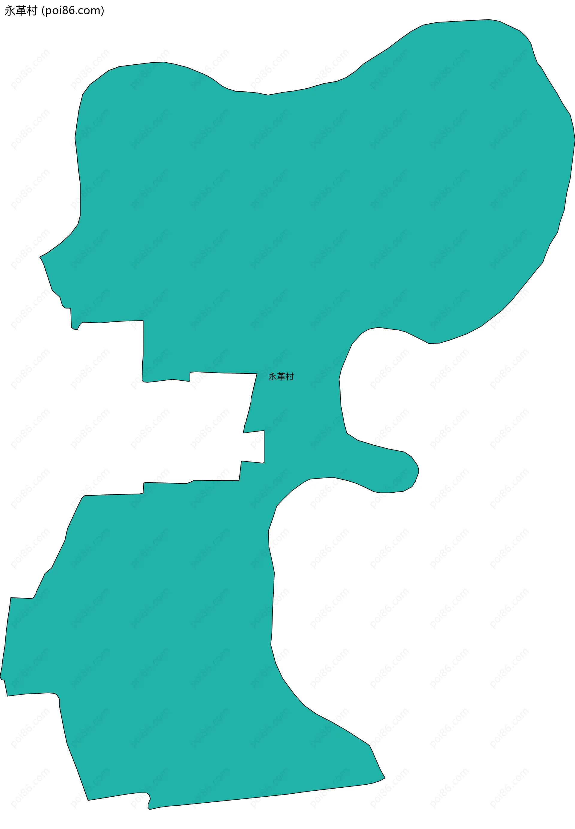 永革村边界地图