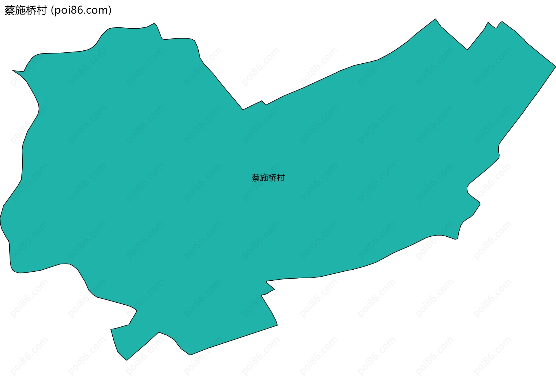 蔡施桥村边界地图