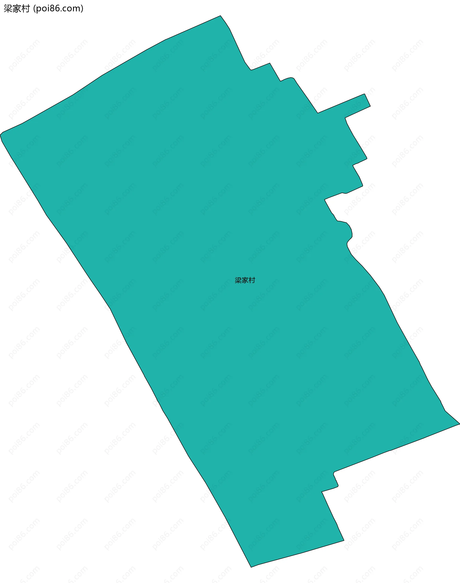 梁家村边界地图