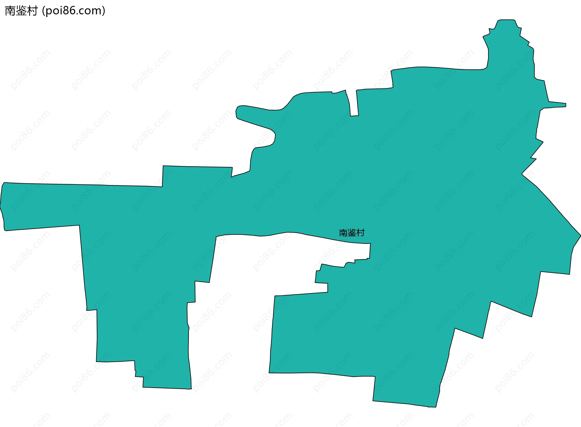 南鉴村边界地图