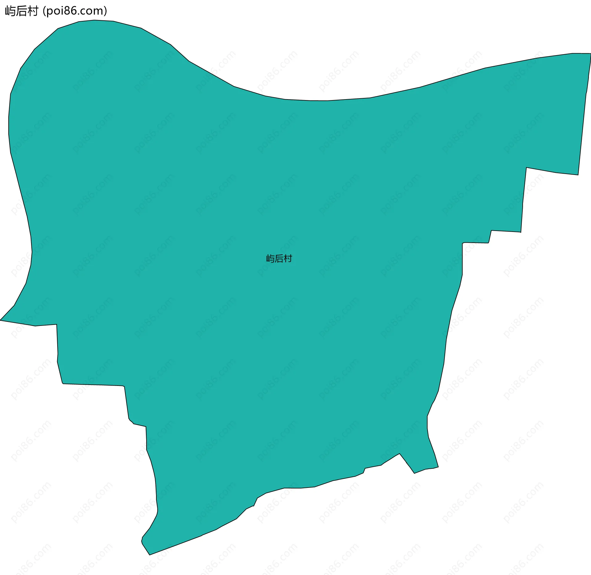 屿后村边界地图