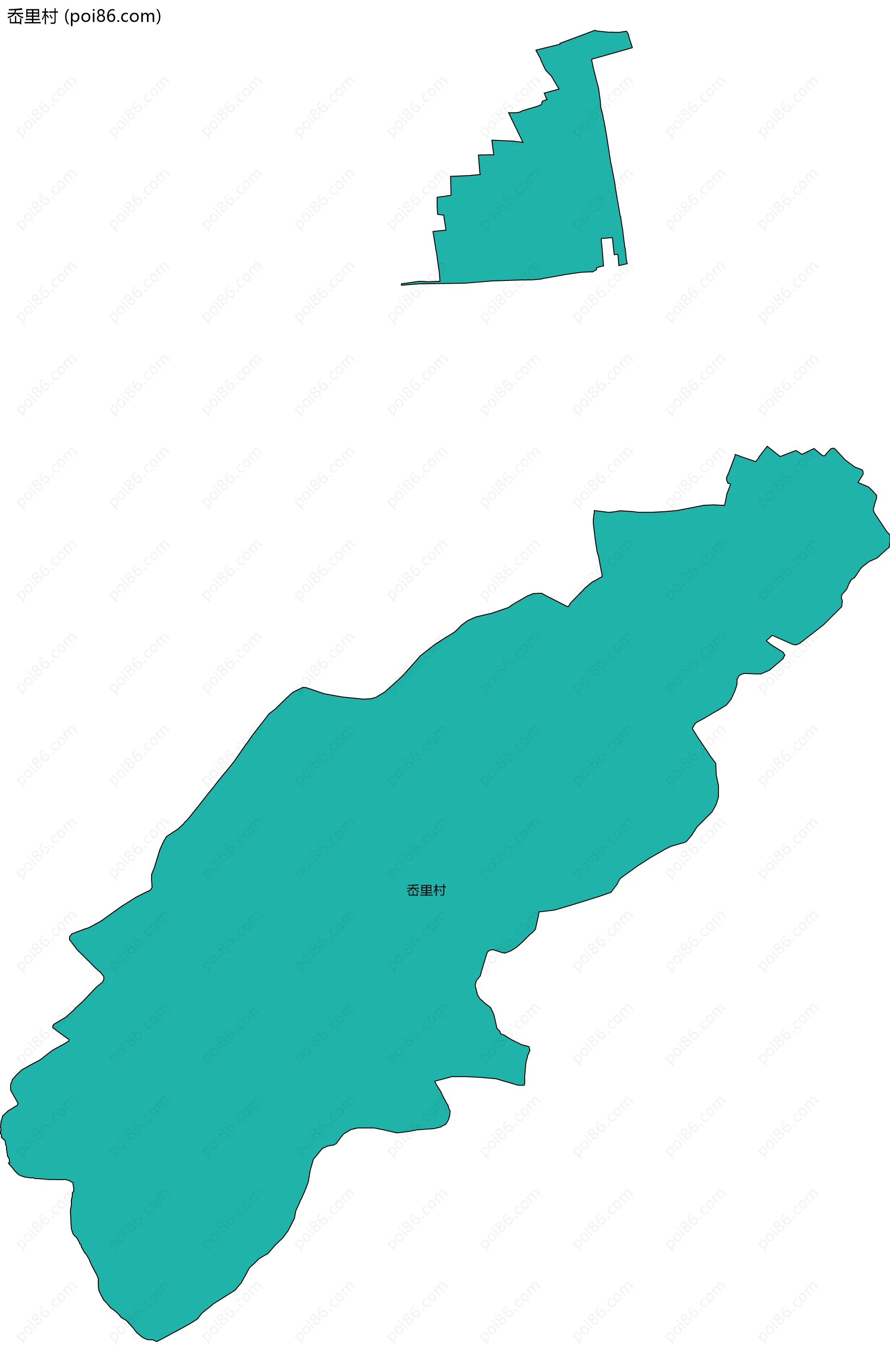 岙里村边界地图