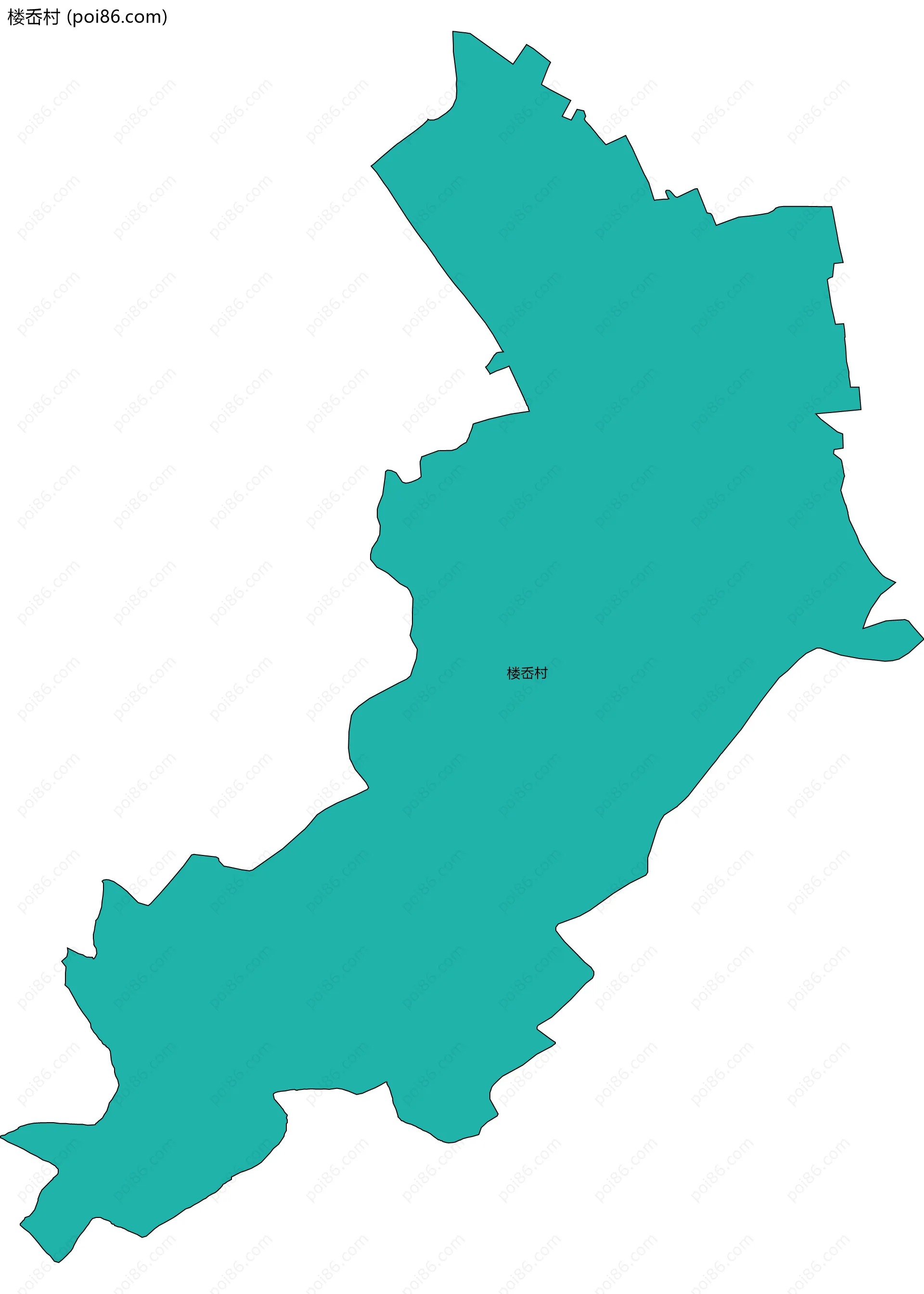 楼岙村边界地图