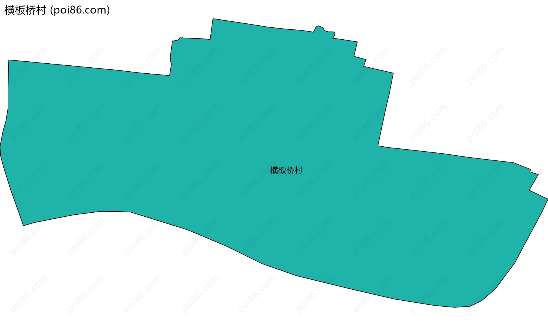 横板桥村边界地图