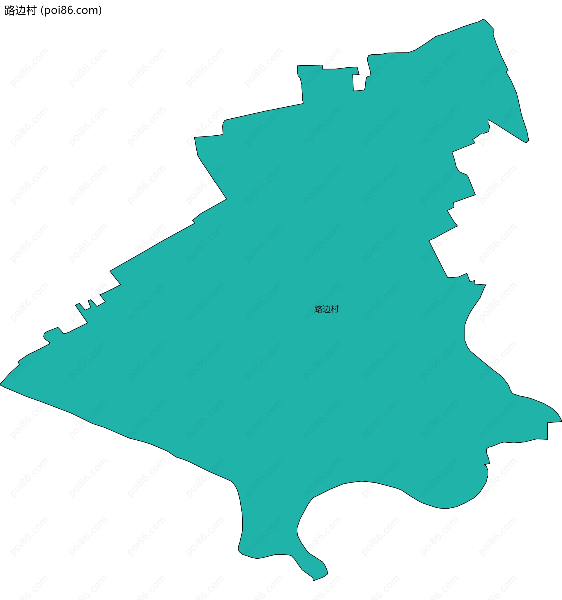 路边村边界地图