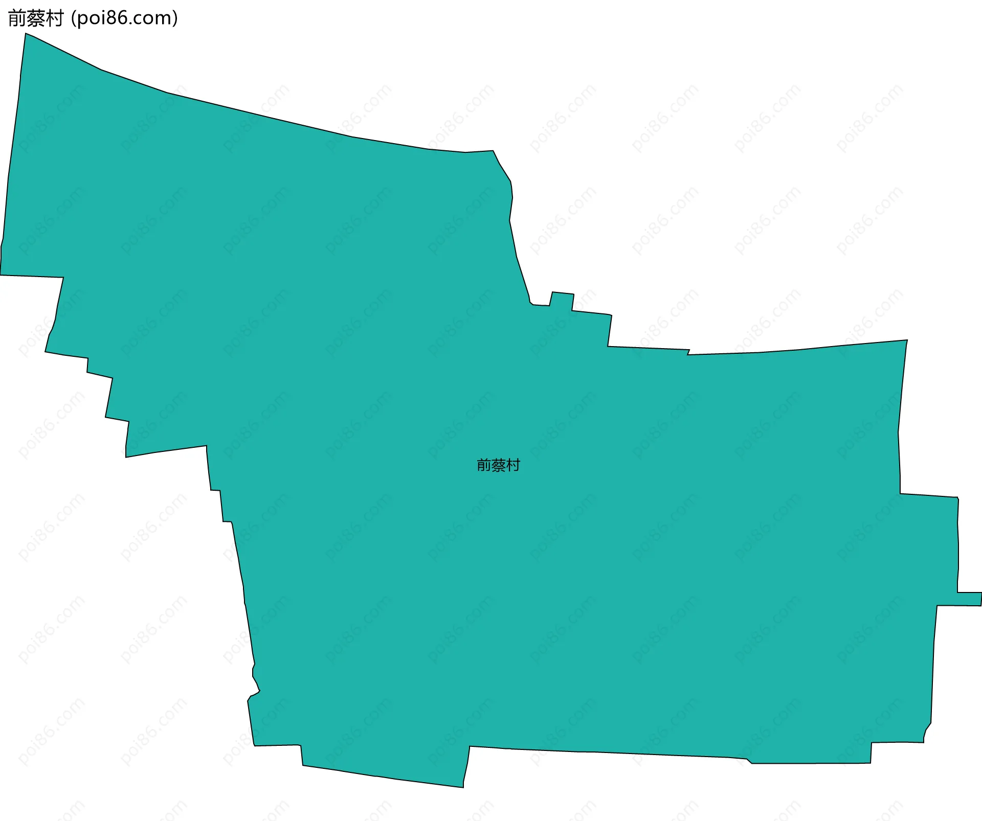 前蔡村边界地图
